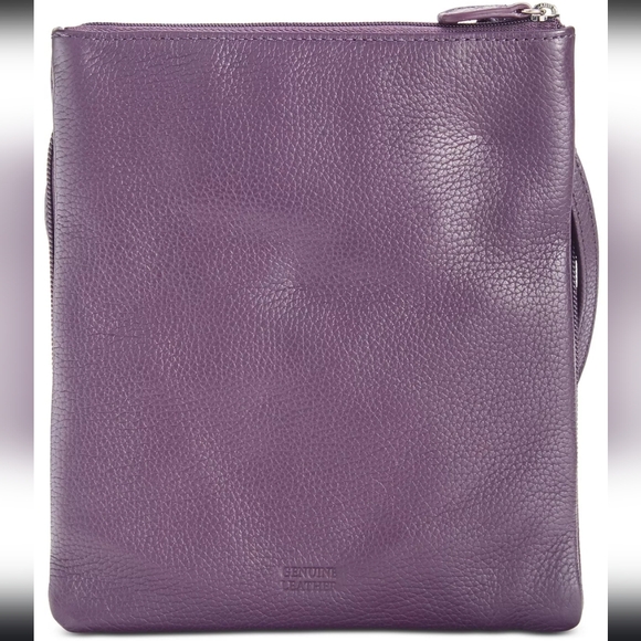 Triple-Zip Pebble Leather Dasher Crossbody, Created - Picture 2 of 4